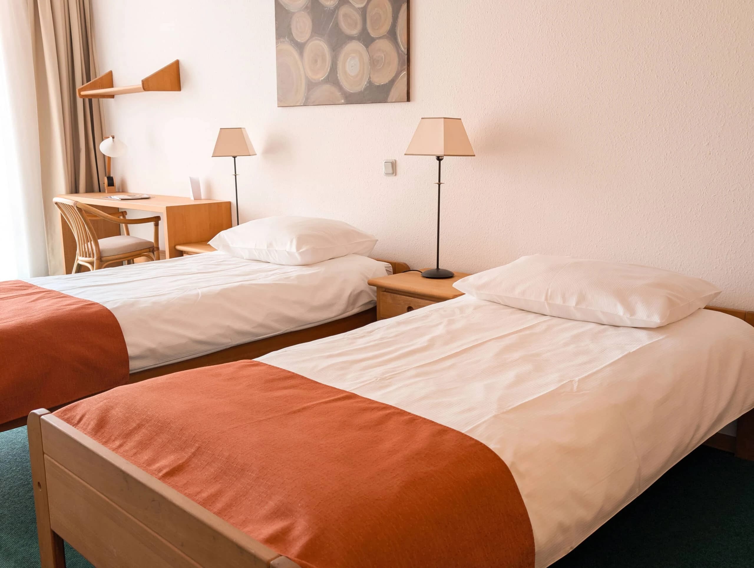 Doppelzimmer mit zwei Einzelbetten