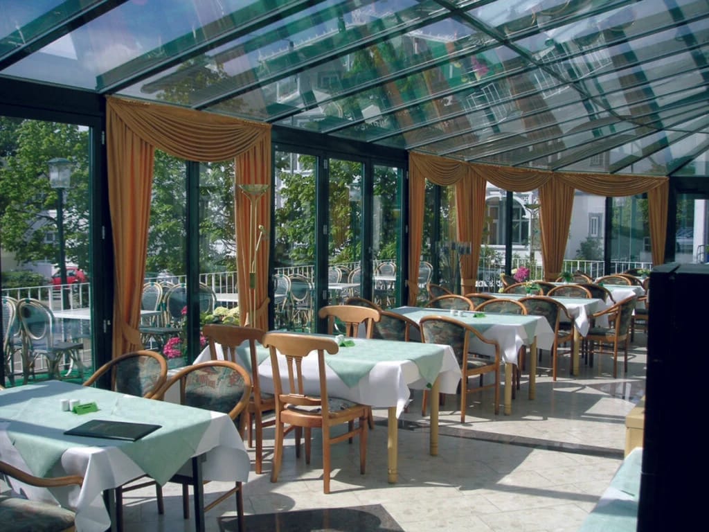 Wintergarten des Restaurants