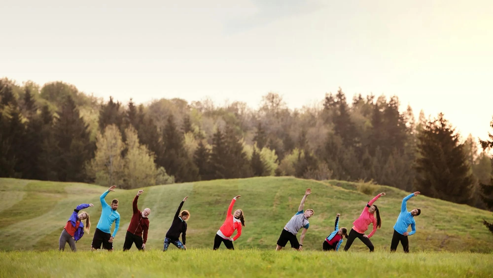 Gymnastik in der Natur